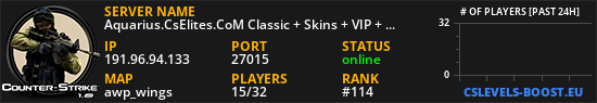 Aquarius.CsElites.CoM Classic + Skins + VIP + Revive