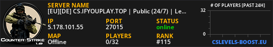 [EU][DE] CS.IFYOUPLAY.TOP | Public (24/7) | Levels/XP/Ranks/Skins/Models | International | German Hosting