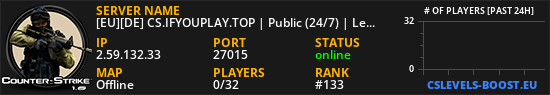 [EU][DE] CS.IFYOUPLAY.TOP | Public (24/7) | Levels/XP/Ranks/Skins/Models | International | German Hosting