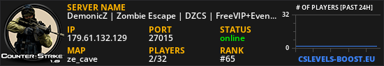 DemonicZ | Zombie Escape | DZCS | FreeVIP+FastDL |