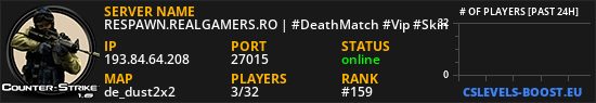 RESPAWN.REALGAMERS.RO | #DeathMatch #Vip #Skin