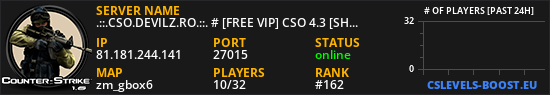 CSO.DEVILZ.RO - [CSO+LEVELS+EXP+COSTUMES]