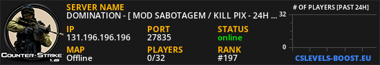 DOMINATION - [ MOD SABOTAGEM / KILL PIX - 24H ]