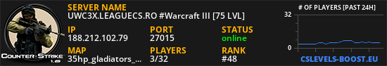 UWC3X.LEAGUECS.RO #Warcraft III [75 LVL]