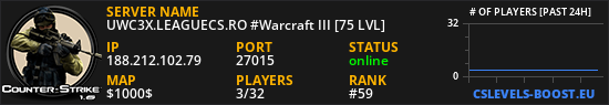 UWC3X.LEAGUECS.RO #Warcraft III [75 LVL]