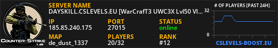 DAYSKILL.CSLEVELS.EU [WarCrafT3 UWC3X Lvl50 VIP FREE]