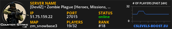 [DevilZ] • Zombie Plague [Heroes, Missions, VIP, Fast AP, Casino, Pets]