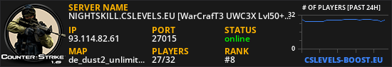 NIGHTSKILL.CSLEVELS.EU [WarCrafT3 UWC3X Lvl50+CSDM VIP FREE]