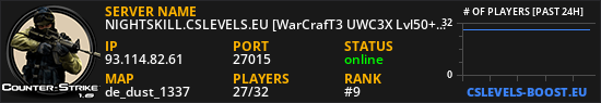 NIGHTSKILL.CSLEVELS.EU [WarCrafT3 UWC3X Lvl50+CSDM VIP FREE]