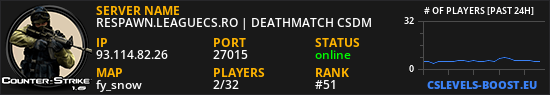 RESPAWN.LEAGUECS.RO | DEATHMATCH CSDM