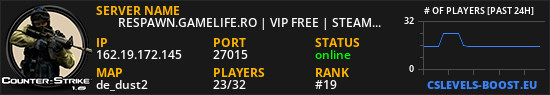 ❤     RESPAWN.GAMELIFE.RO | VIP FREE | STEAM ON = VIP ❤