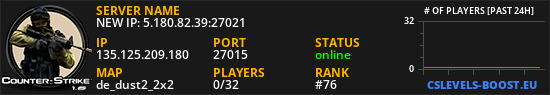 NEW IP: 5.180.82.39:27021
