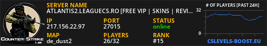 ATLANTIS2.LEAGUECS.RO [FREE VIP | SKINS | REVIVE]